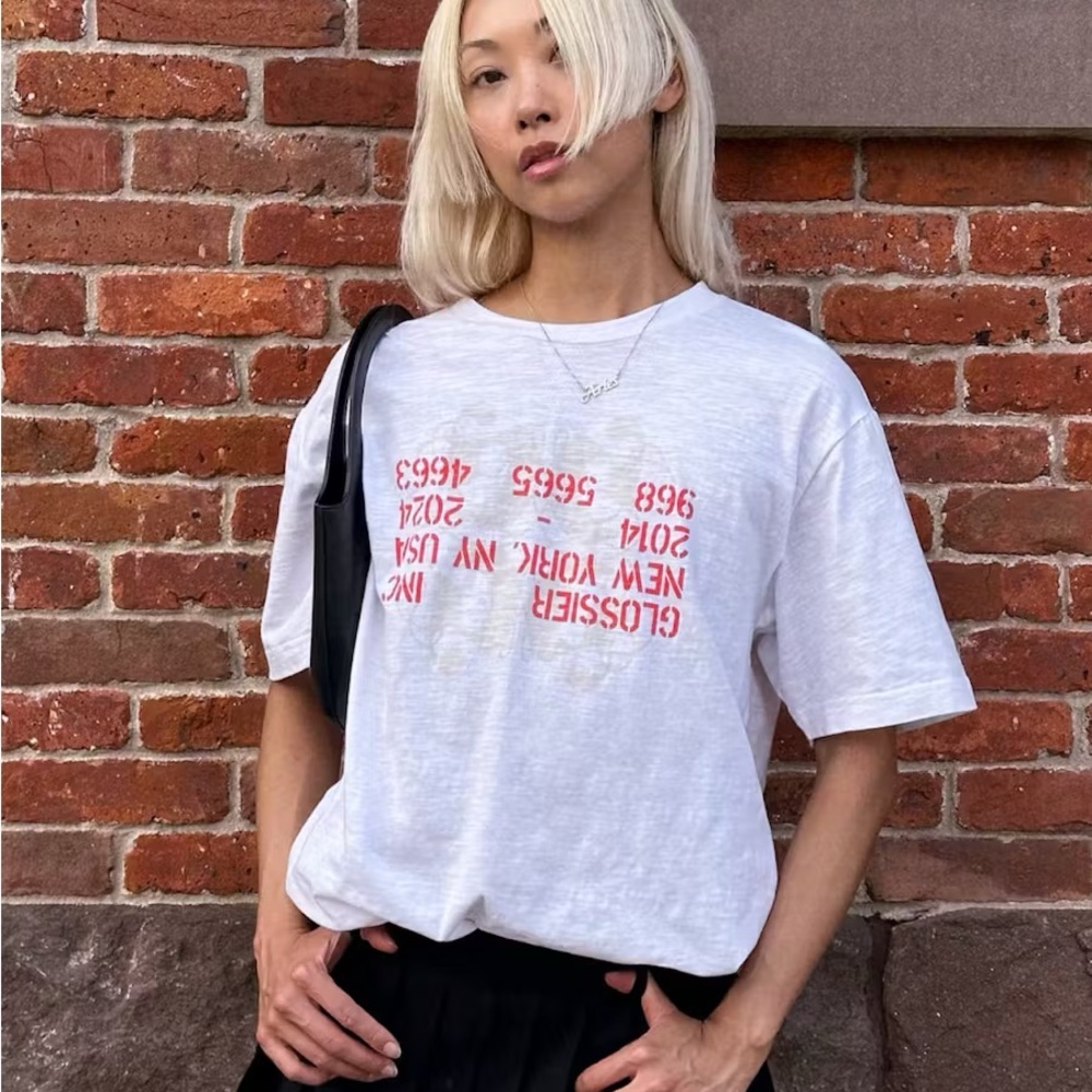 NEW Glossier Limited Edition Holiday Tee - XL